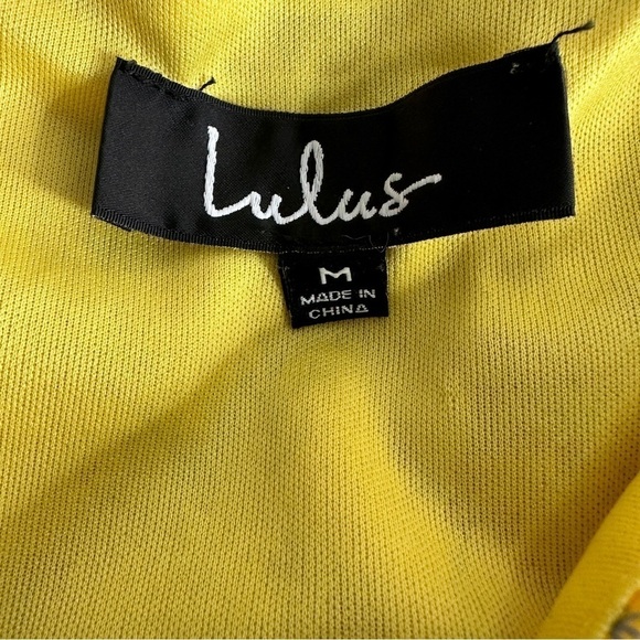 Lulu's yellow floral mini dress medium - Picture 8 of 8